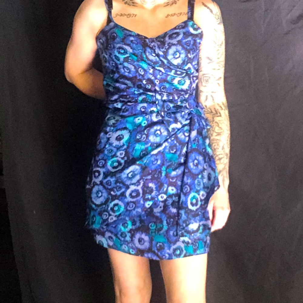 Blue Mini floral dress in size 2